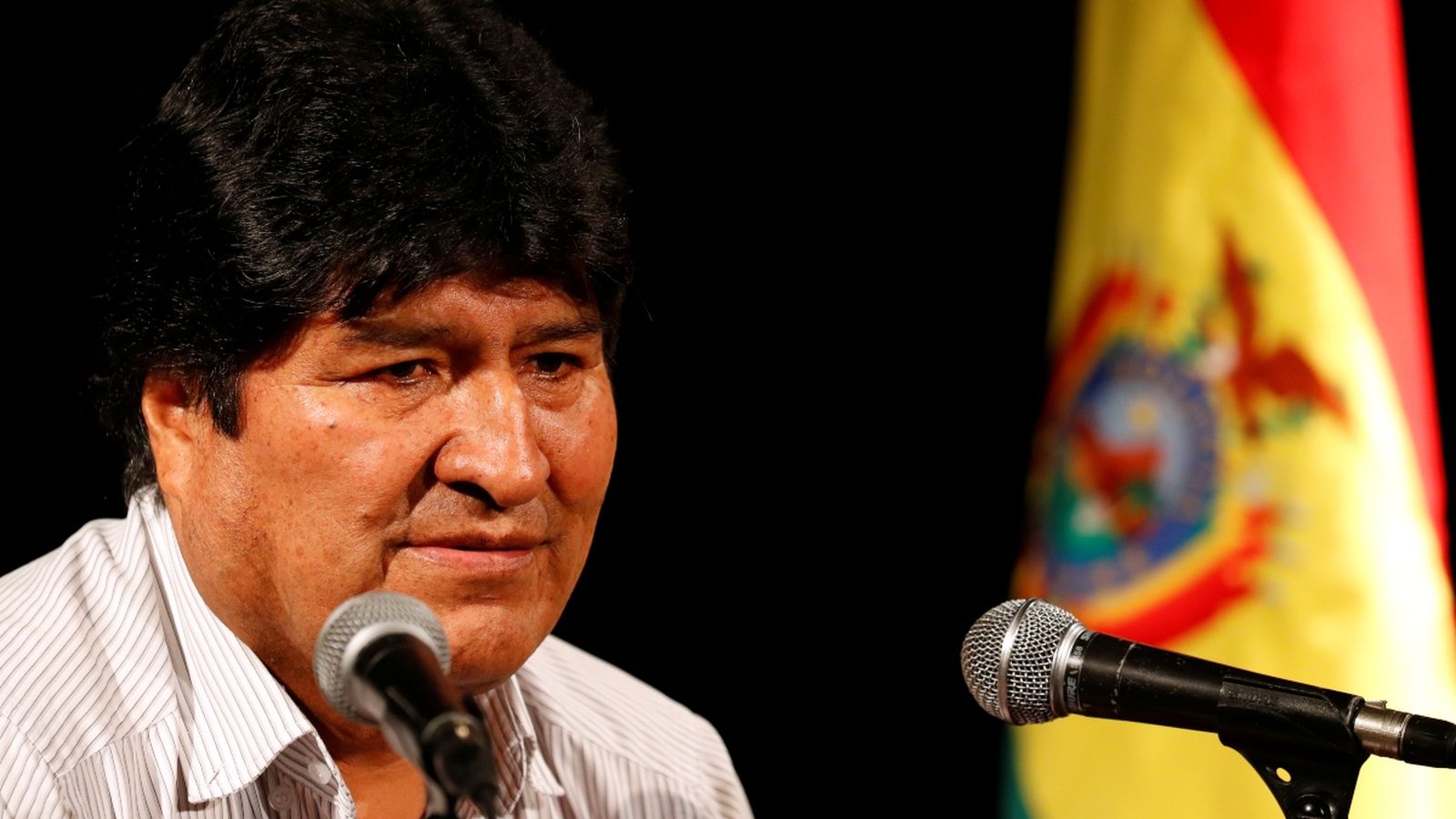 L'expresident bolivià Evo Morales en la roda de premsa a Buenos Aires
