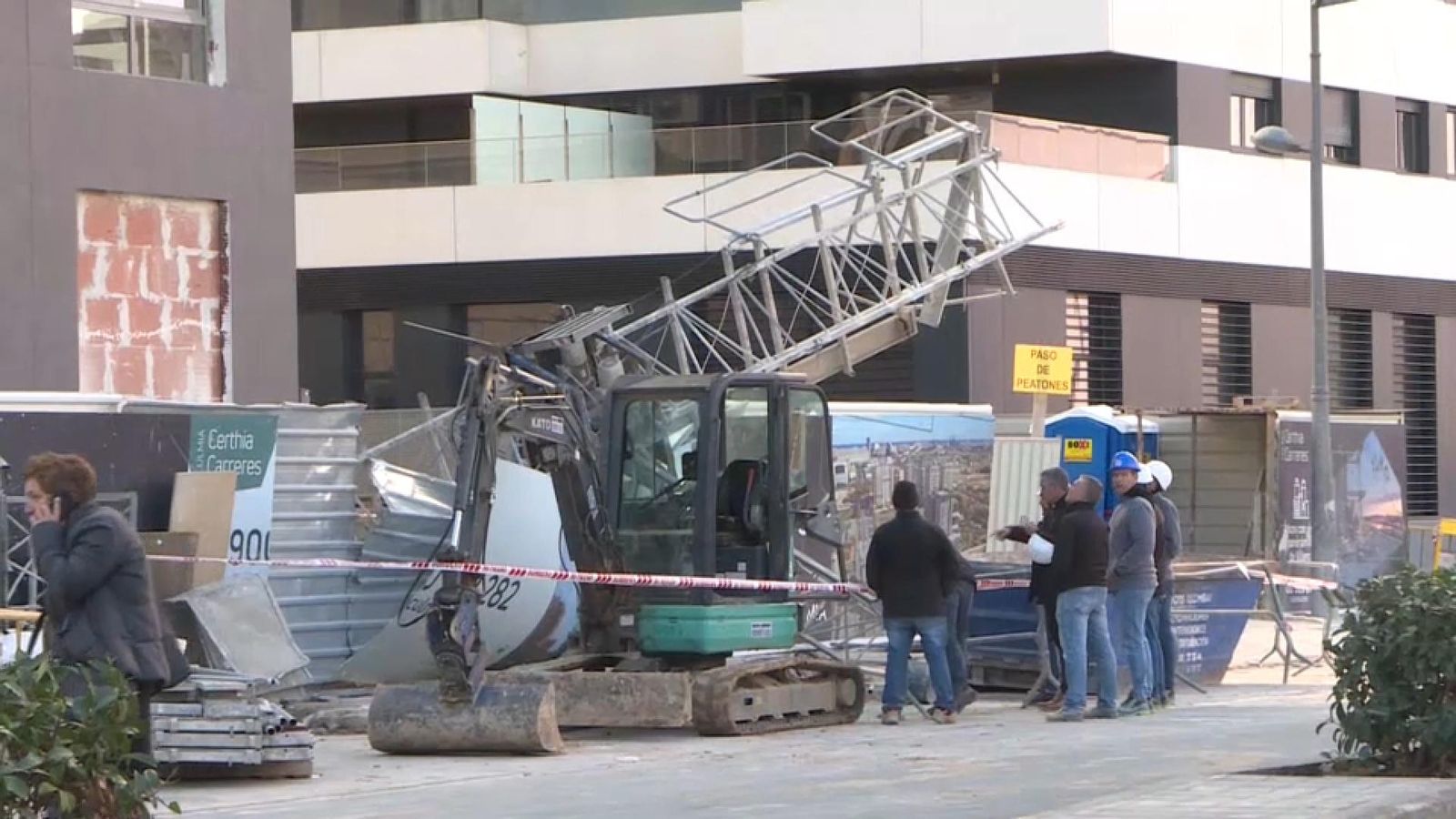 Edifici en obres a València on s'ha produït l'accident laboral