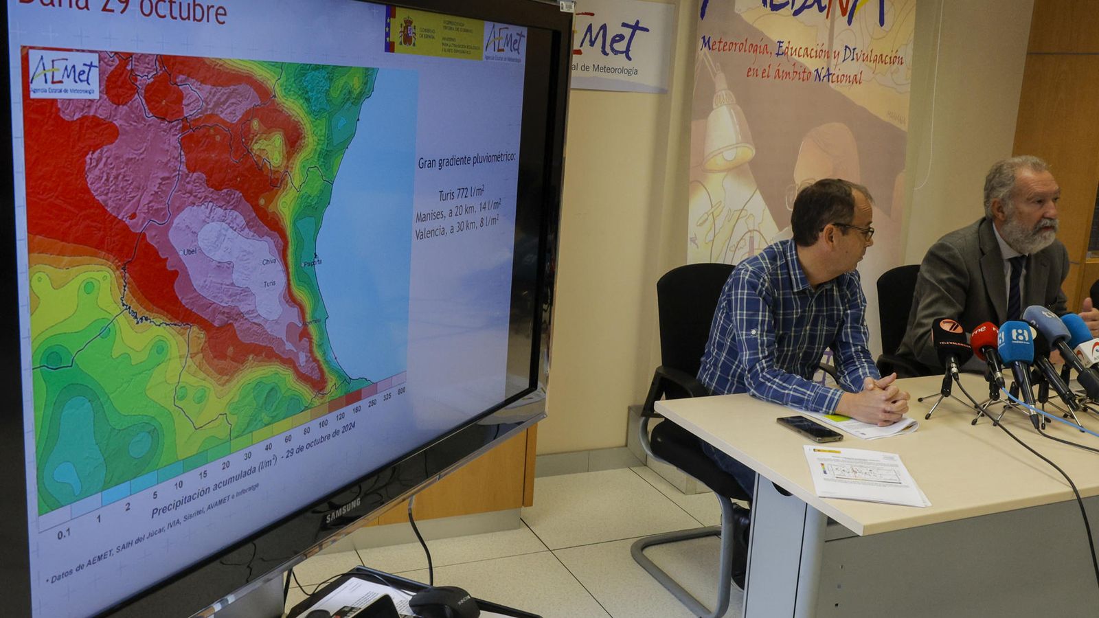 Els responsables d'Aemet a la Comunitat Valenciana, este dijous