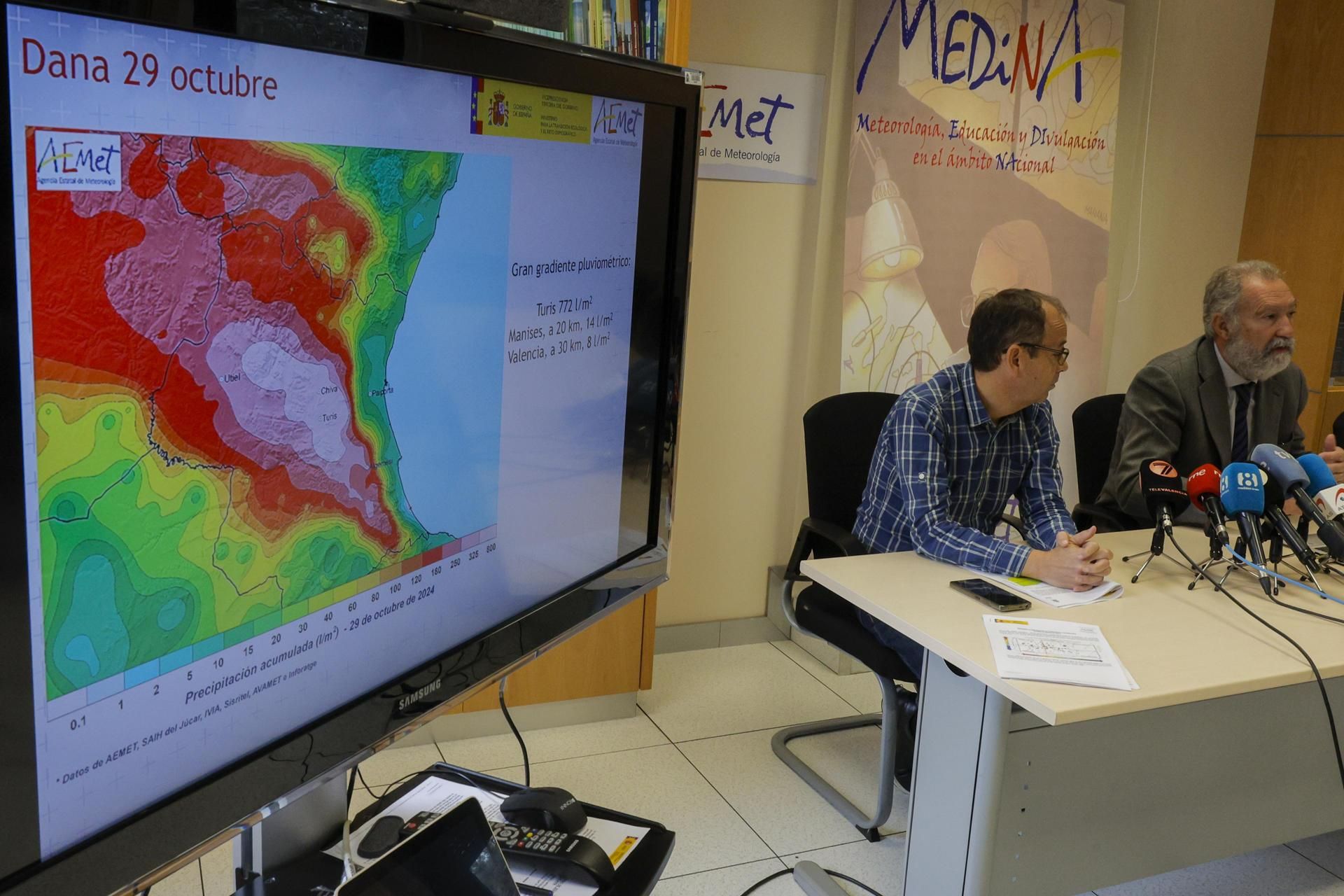 Els responsables d'Aemet a la Comunitat Valenciana, este dijous
