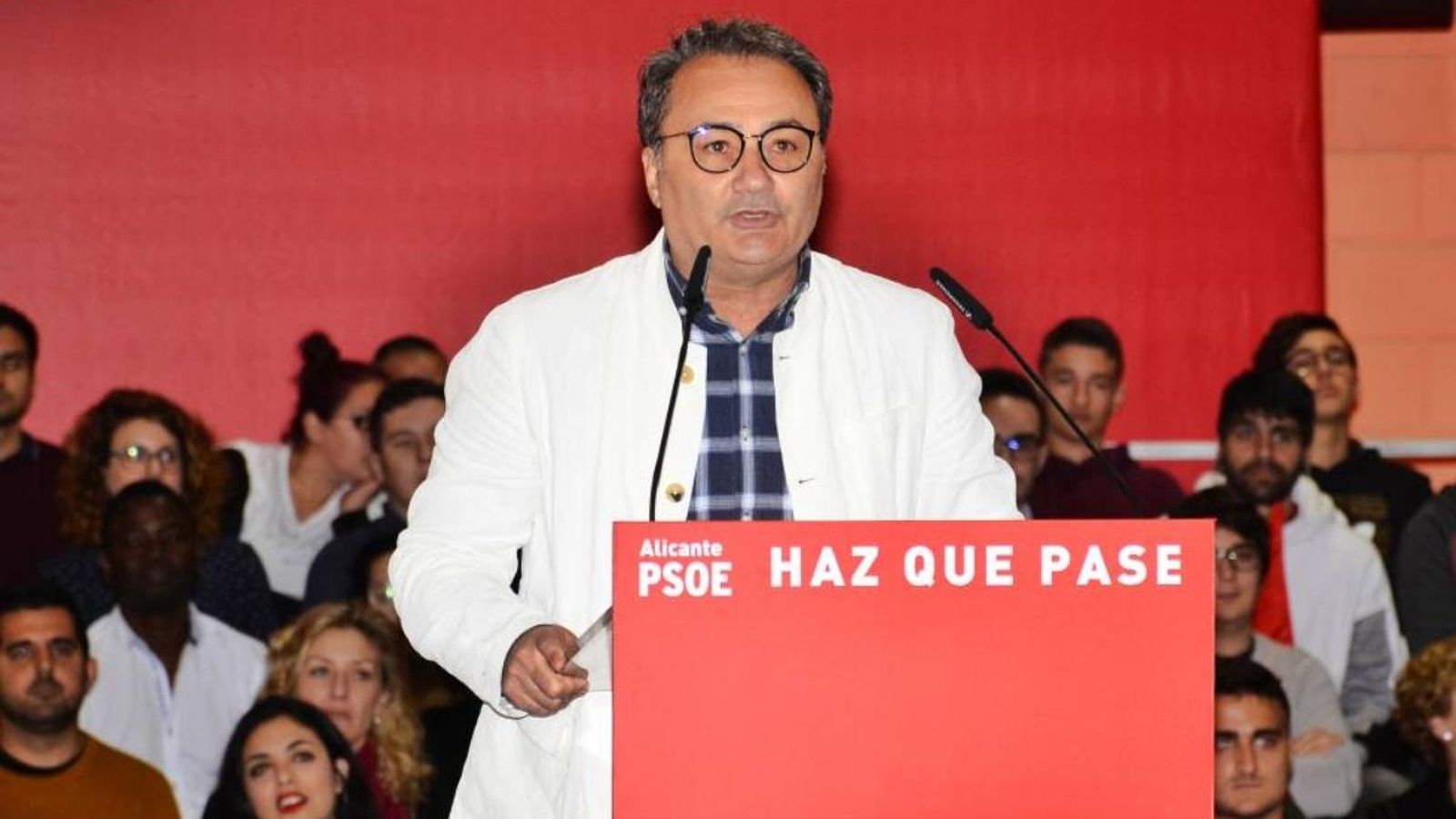 Sanguino en un acte com a cap de llista socialista a l'Ajuntament d'Alacant, en una imarge d'arxiu