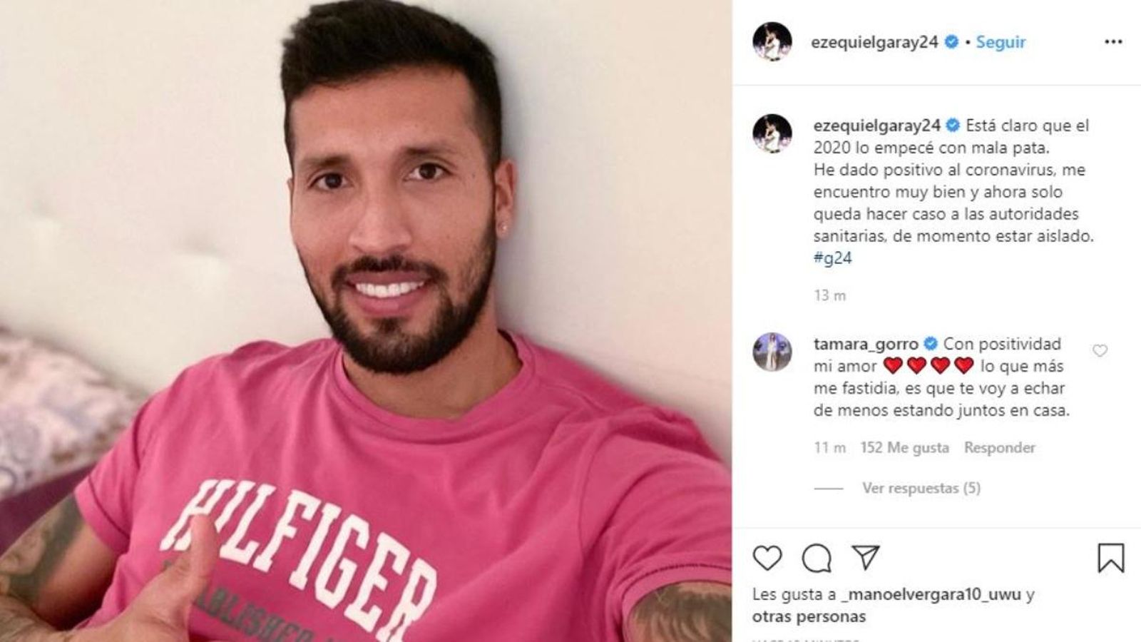 Garay i Jonathas, positiu en coronavirus