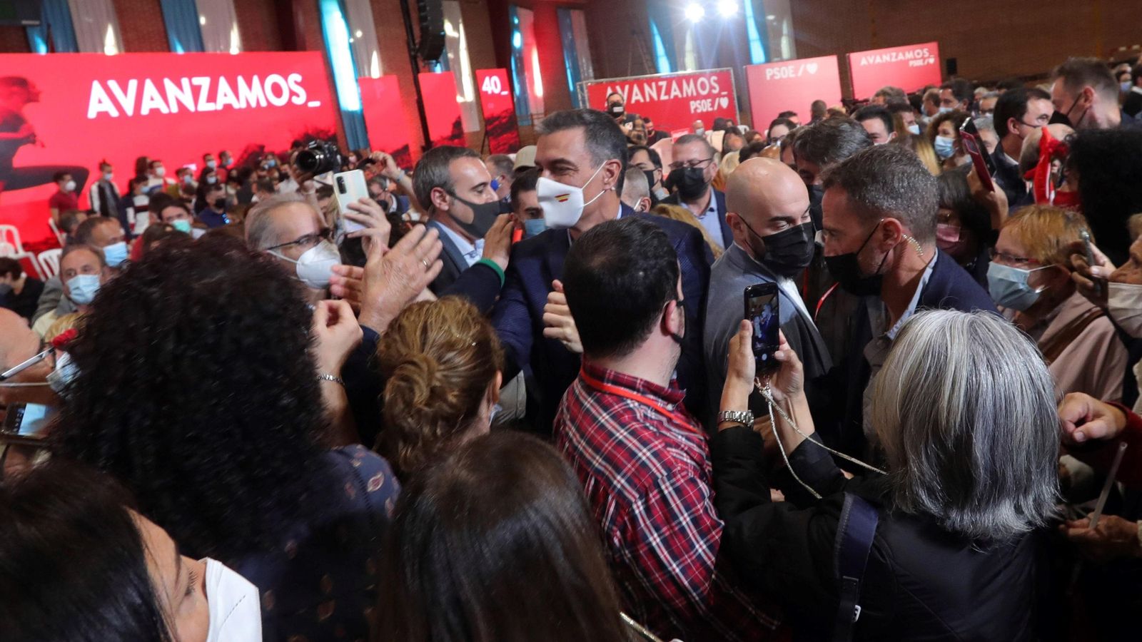 El secretari general del PSOE, Pedro Sánchez, aquest diumenge a Lleó