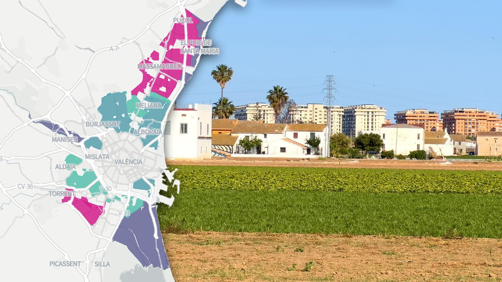 Les diferents zones de protecció de l'horta