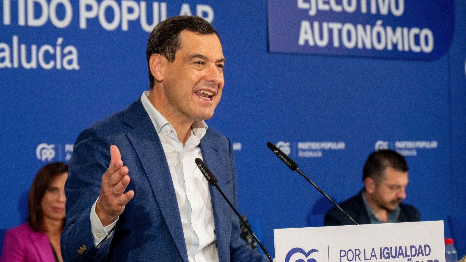 El president andalús i dirigent del PP en aquesta autonomia, durant el comité executiu autonòmic de la formació celebrat a Granada el cap de setmana passat