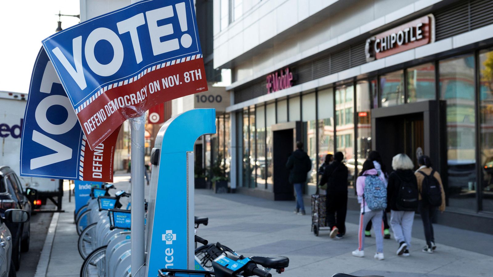 Pancartes electorals a Filadèlfia