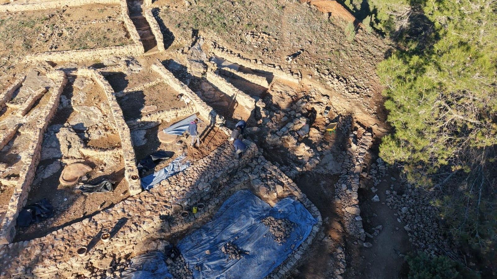 Restes històriques al jaciment arqueològic Monte Calvario