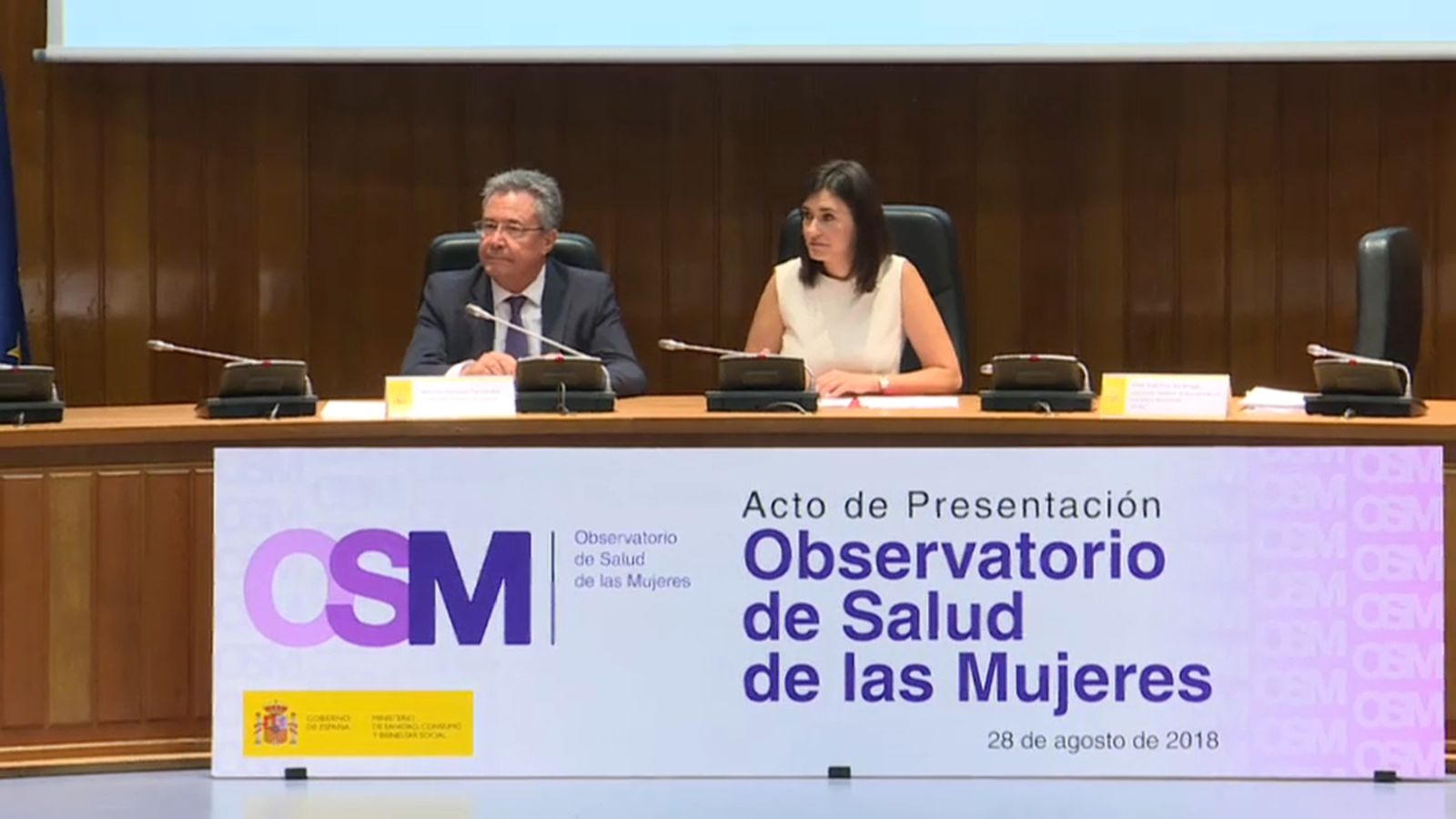La ministra en la presentació de l'Observatori de Salut de les Dones