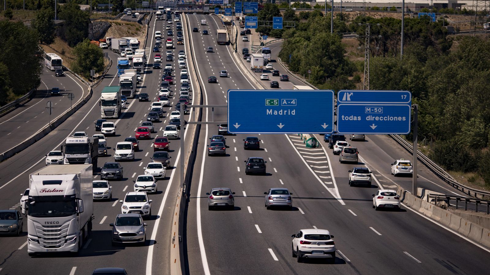 Carreteres congestionades en l'operació eixida de juliol