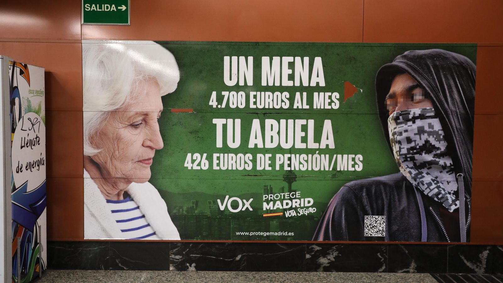 El cartell de Vox en el metro de Madrid