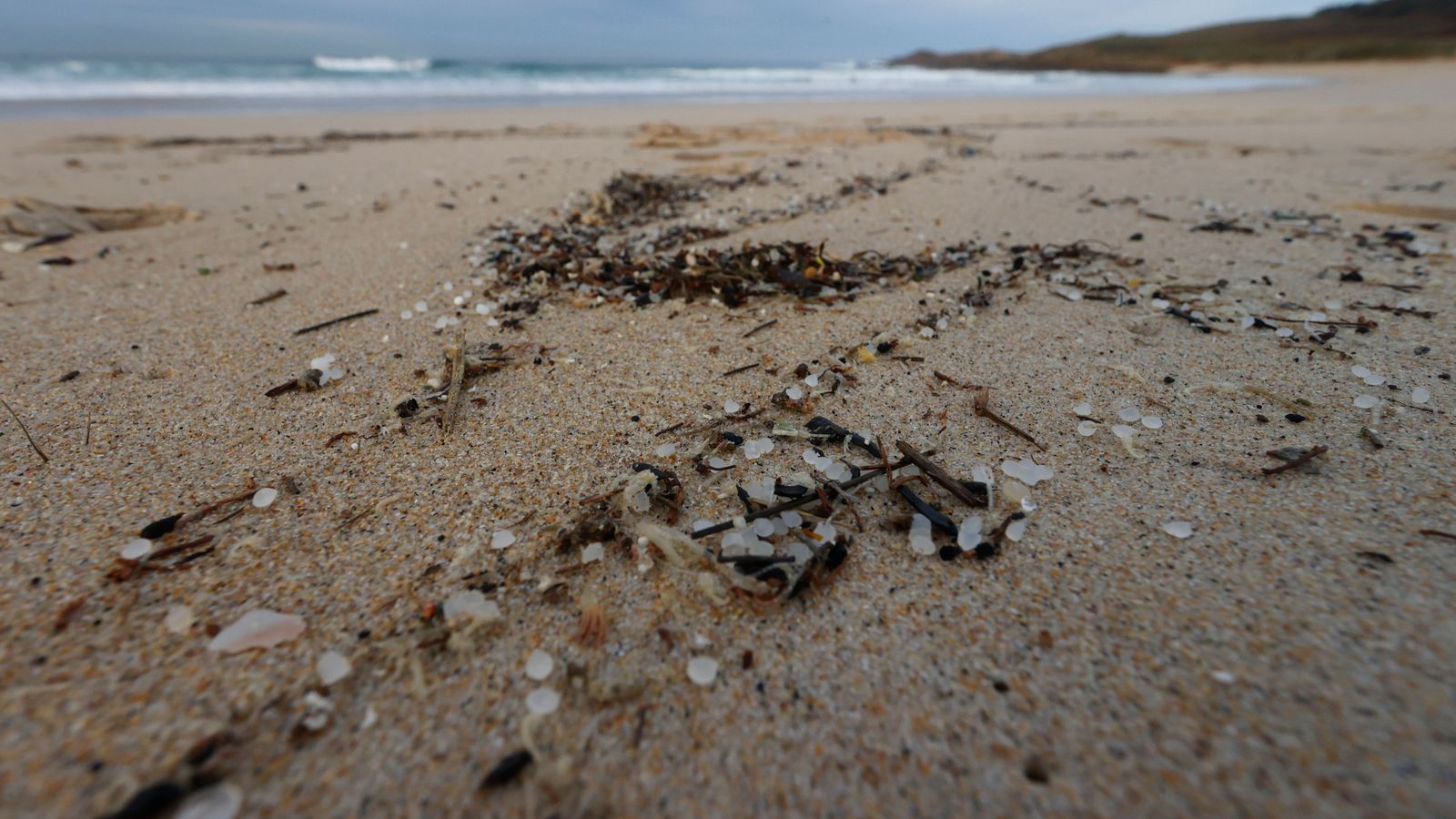 Pèl·lets de plàstic a la costa gallega