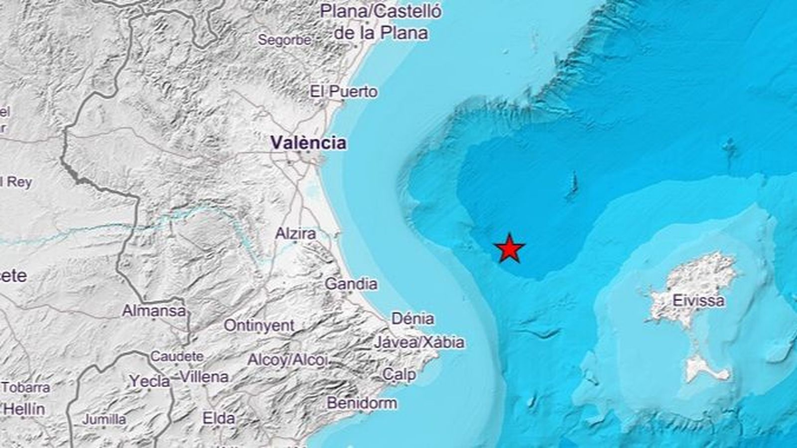 Captura del web del sisme de l'IGN