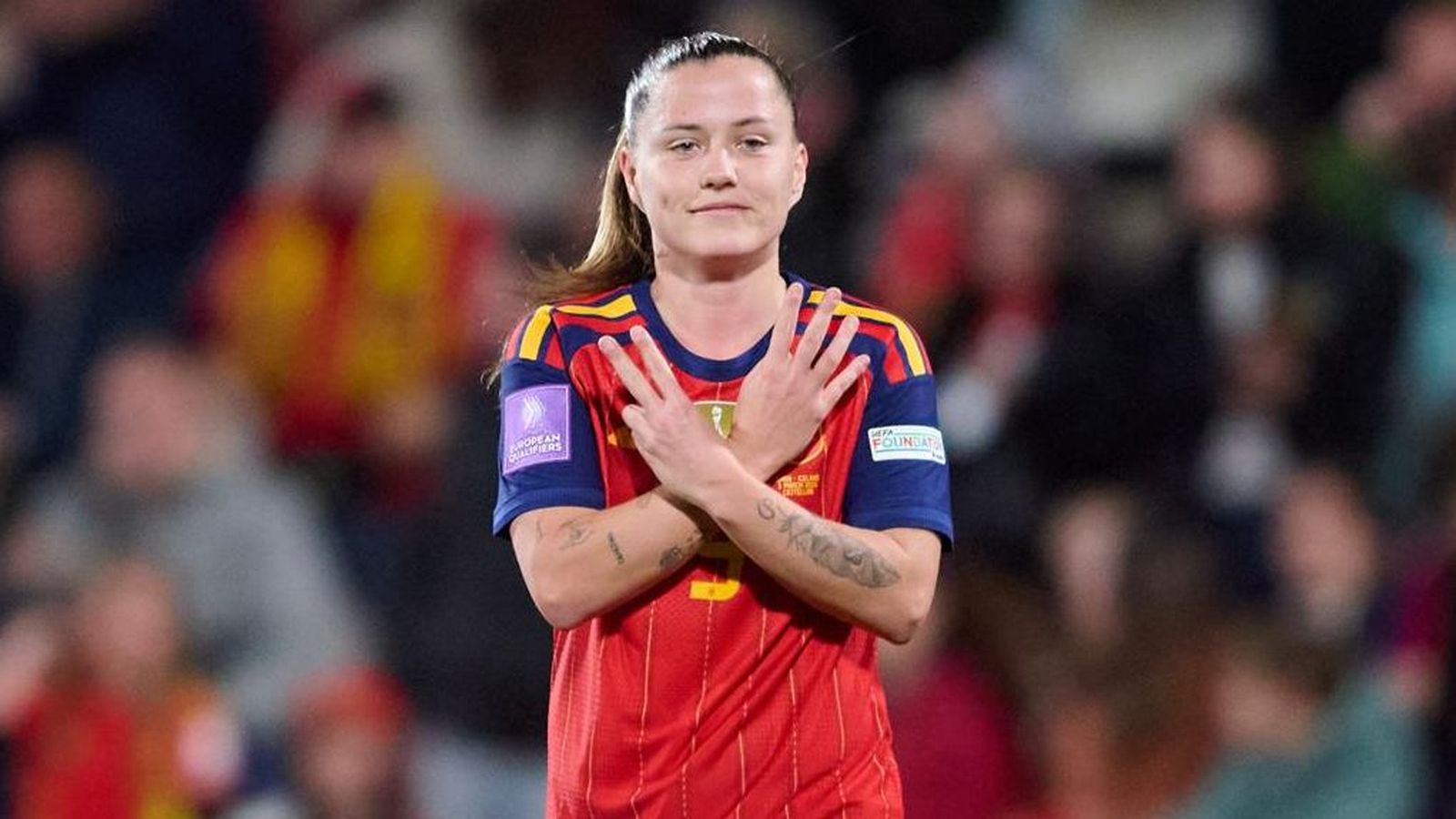 La jugadora de la selecció Clàudia Pina