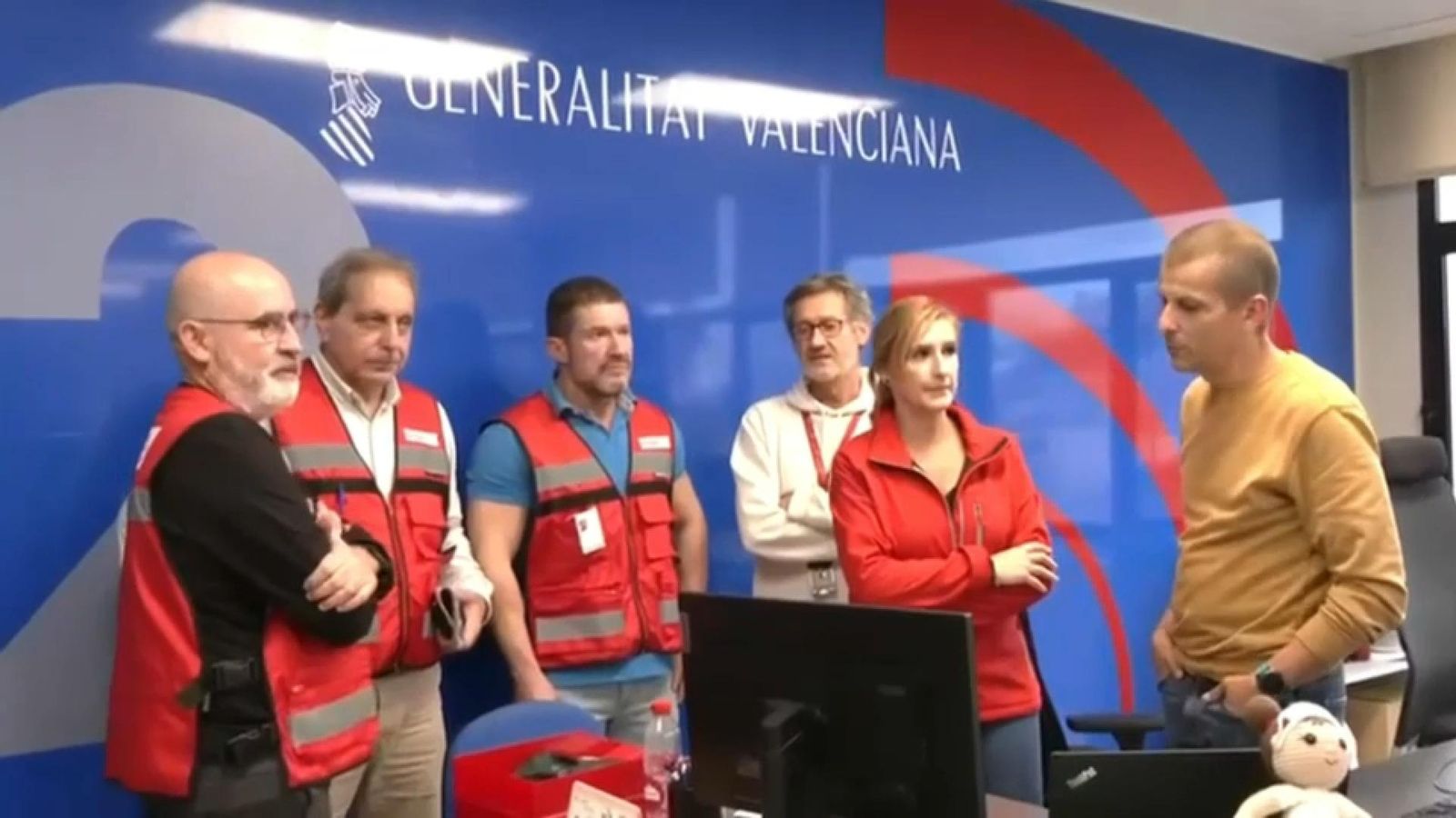 Noves imatges del Centre de Coordinació d'Emergències el matí de la dana