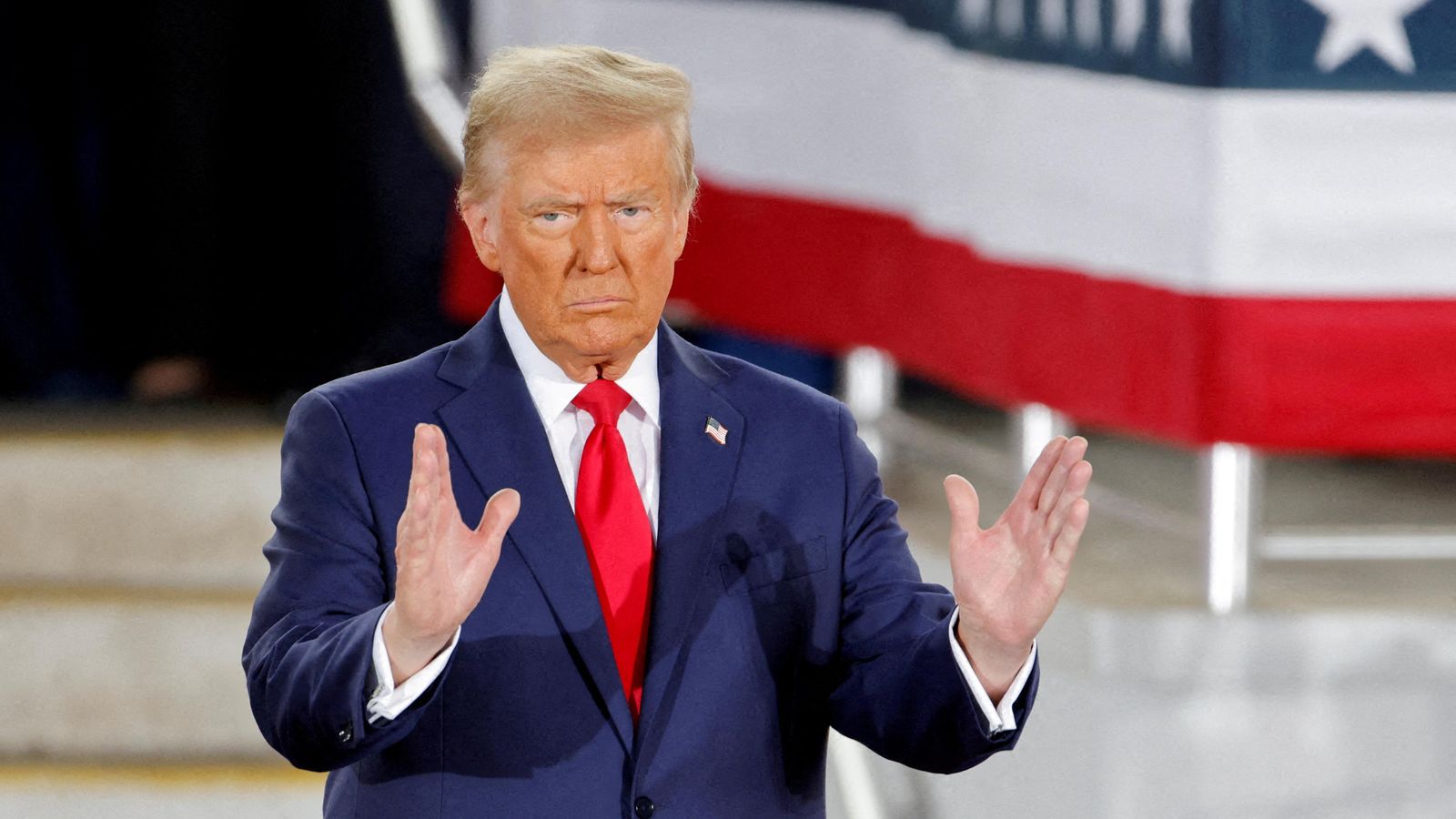 Trump, durant un acte de campanya electoral a Raleigh (Carolina del Nord)