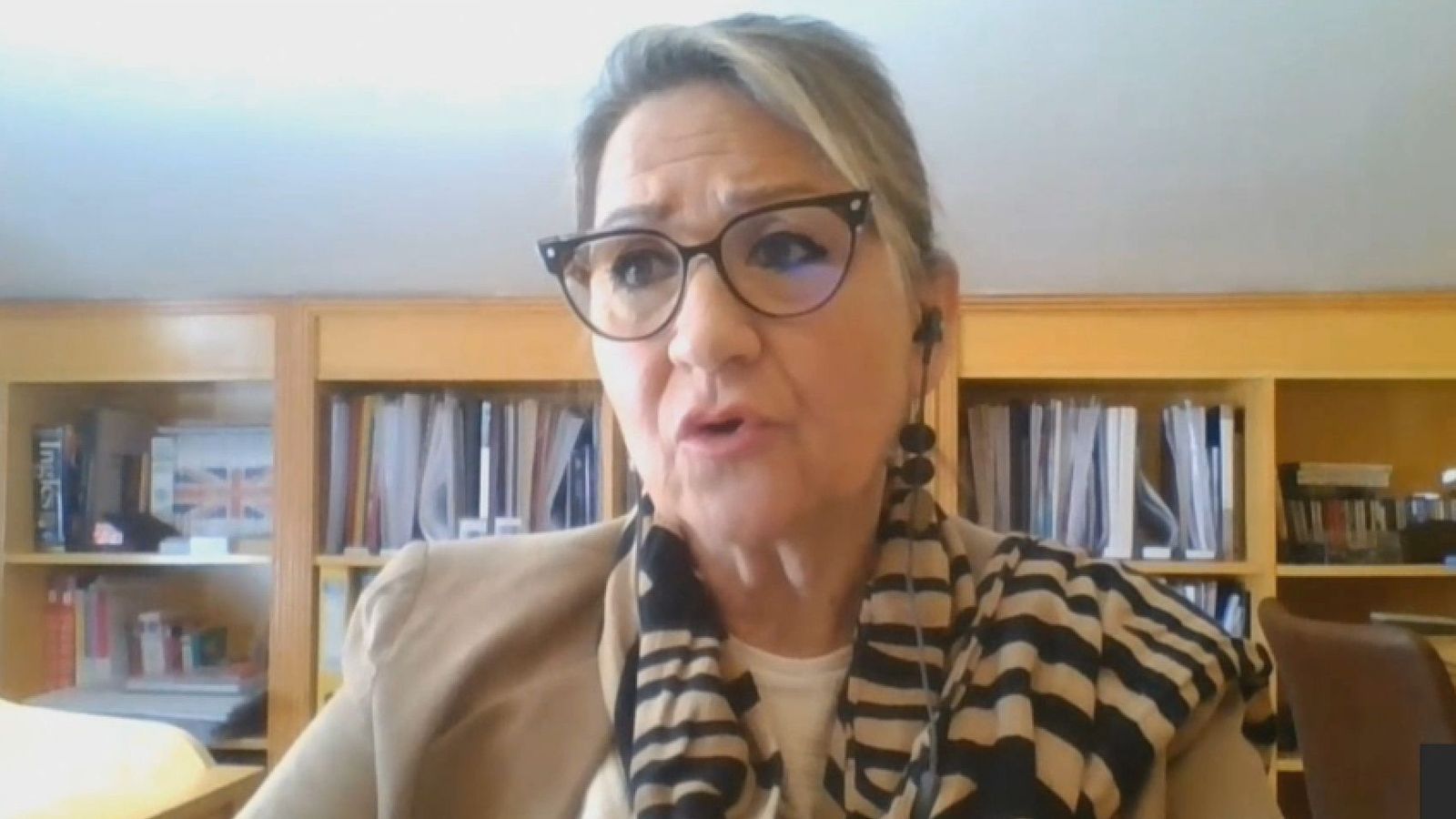 Inmaculada Rodríguez-Piñero durant l'entrevista en 'Les notícies del matí' aquest dijous