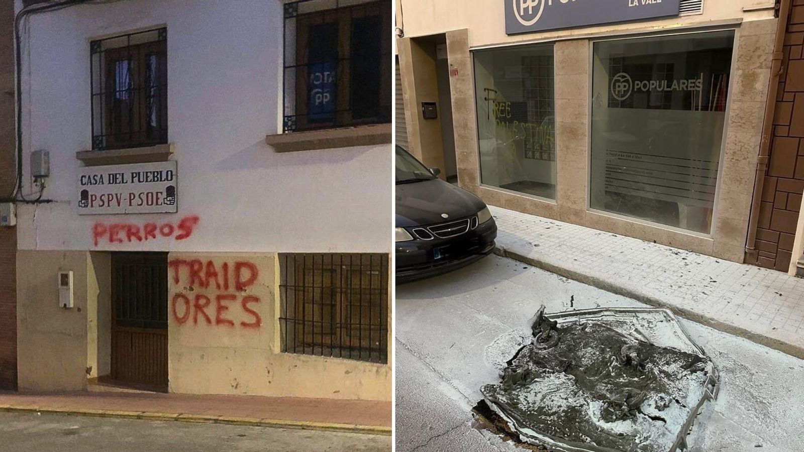 Actes vandàlics a les seus del PSPV a Viver i del PP a la Vall d'Uixó aquest dissabte de matinada Actes vandàlics a les seus del PSPV a Viver i del PP a la Vall d'Uixó aquest dissabte de matinada