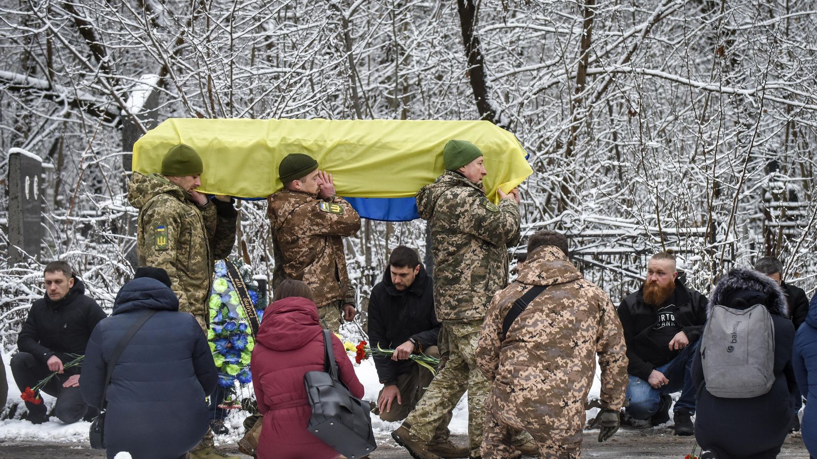 Funerals de soldats ucraïnesos en Kíiv, Ucraïna
