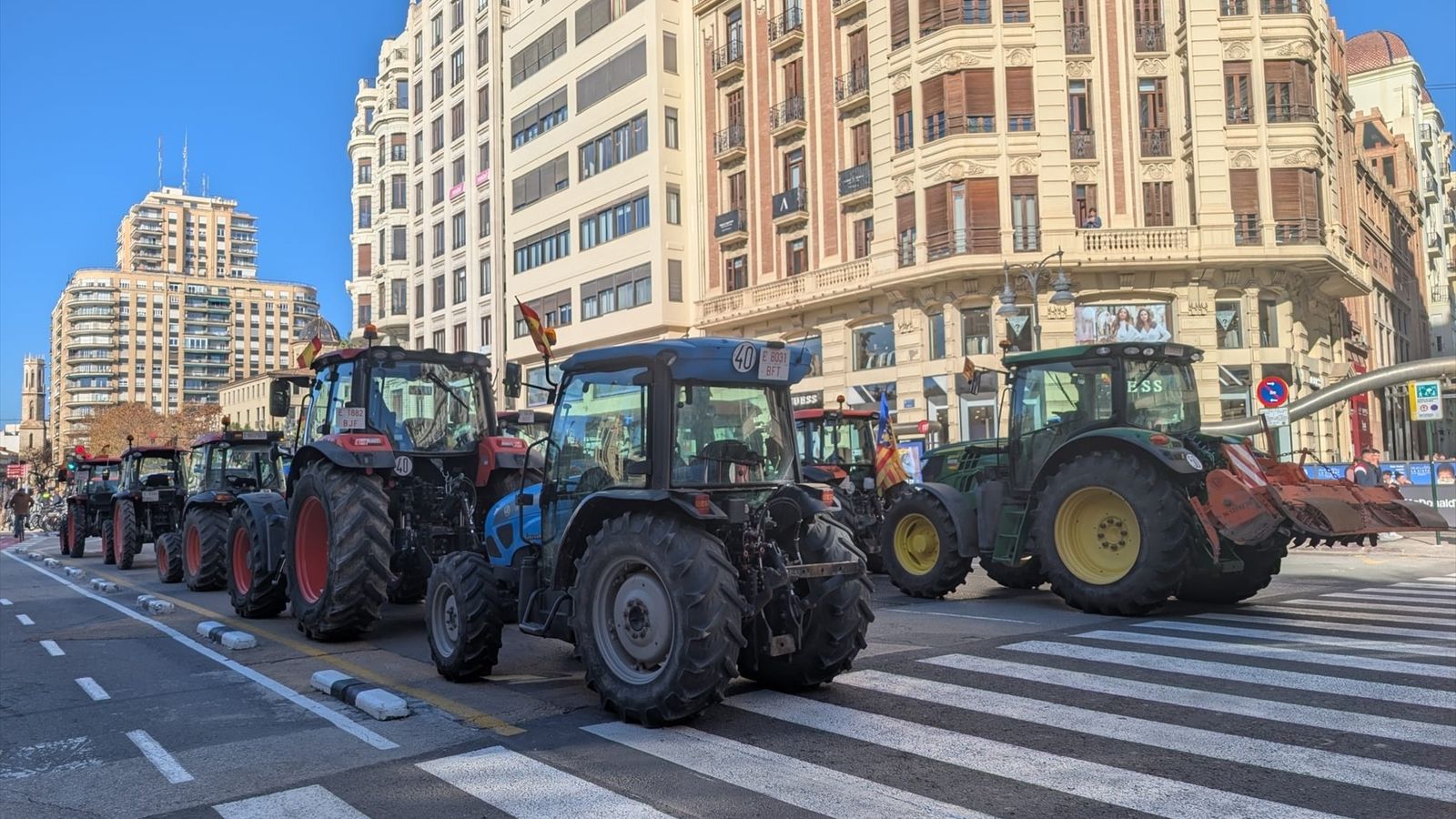 Tractorada convocada el passat 30 de desembre pel centre de València