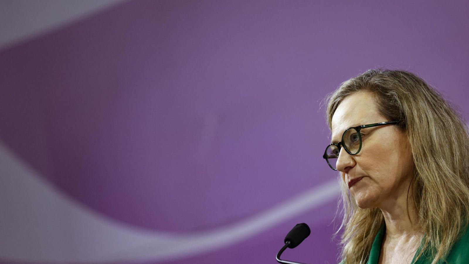 Victoria Rosell, aquest dilluns en roda de premsa