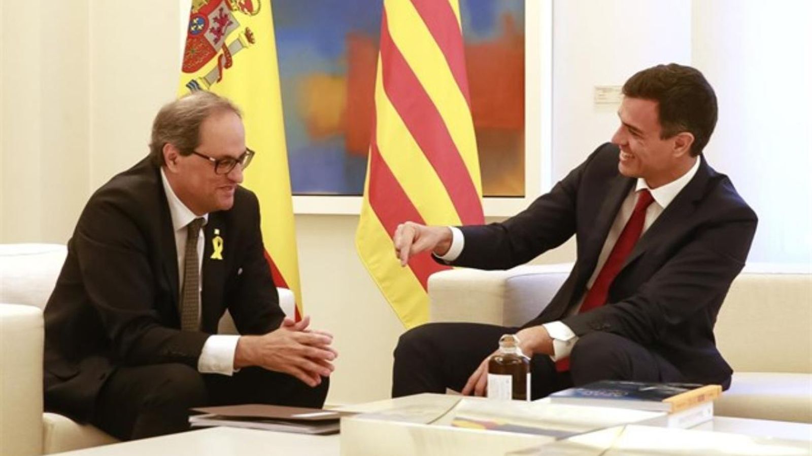 Pedro Sánchez rep Quim Torra a La Moncloa el mes de juliol