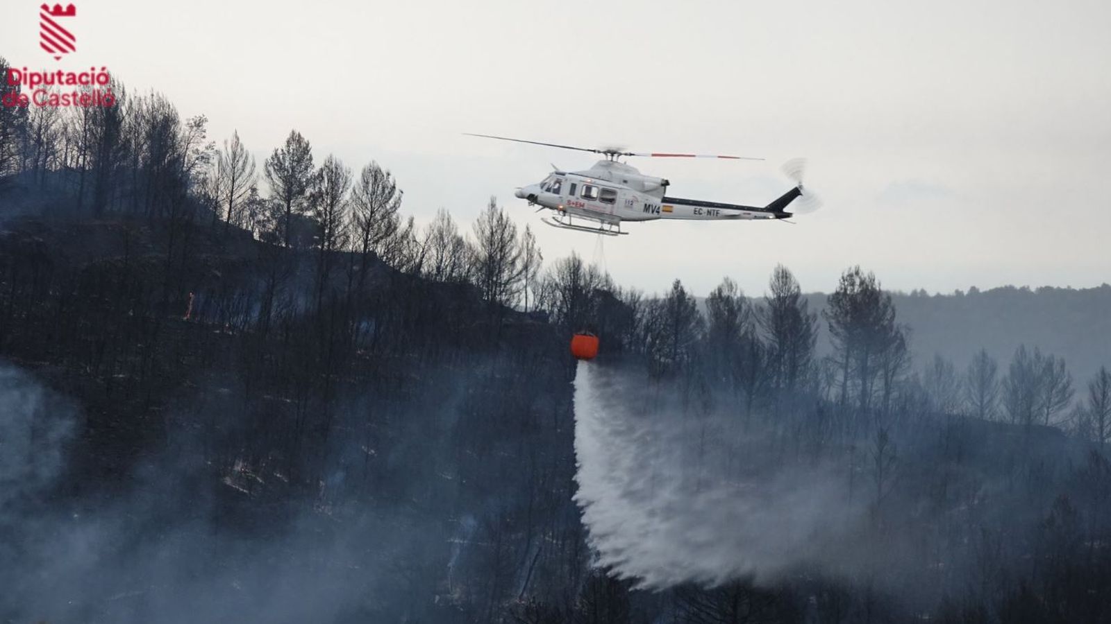 Estabilitzen l'incendi forestal a Llucena