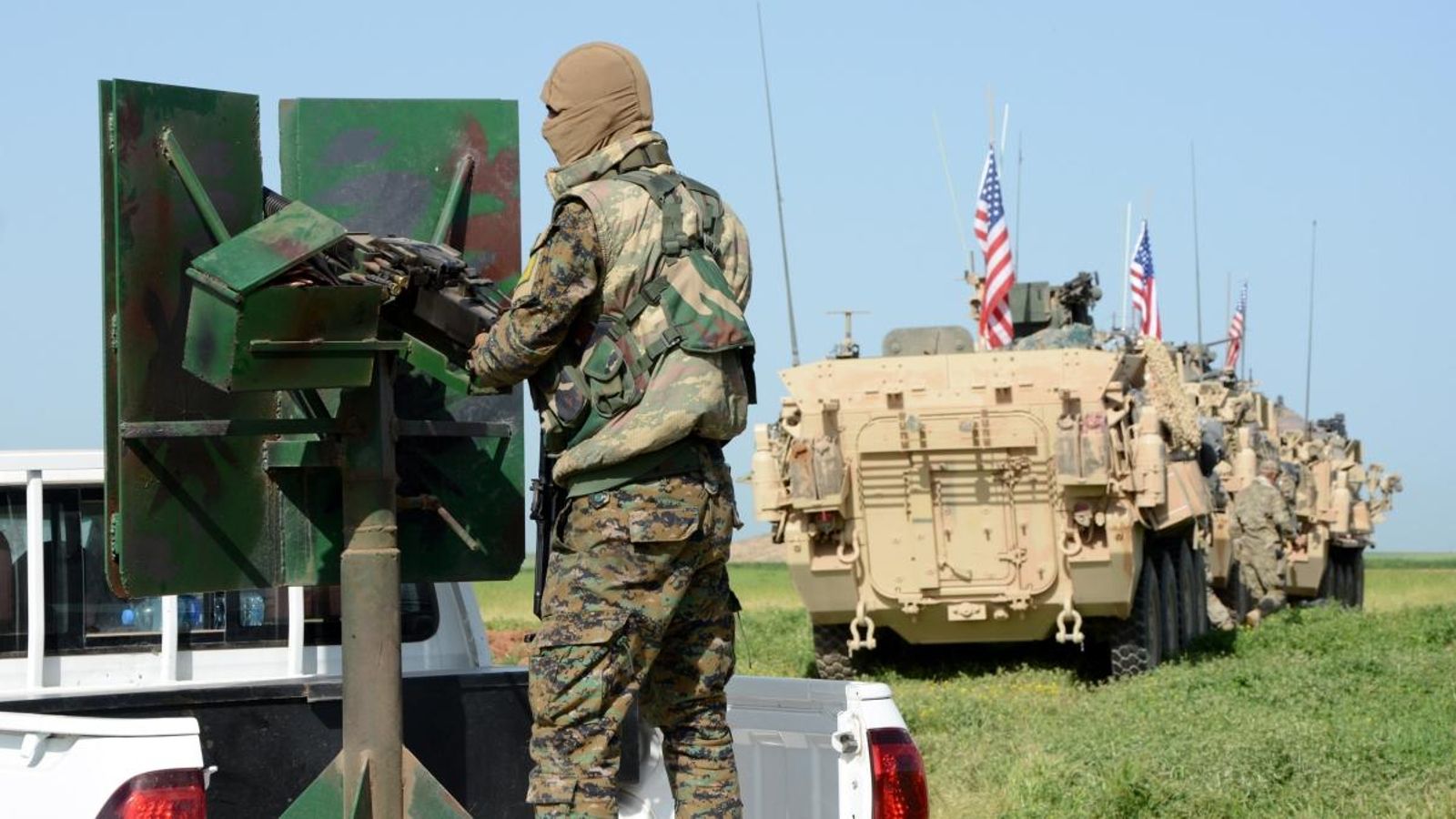 Tropes estatunidenques a la frontera Síria, en una imatge d'arxiu de 2017