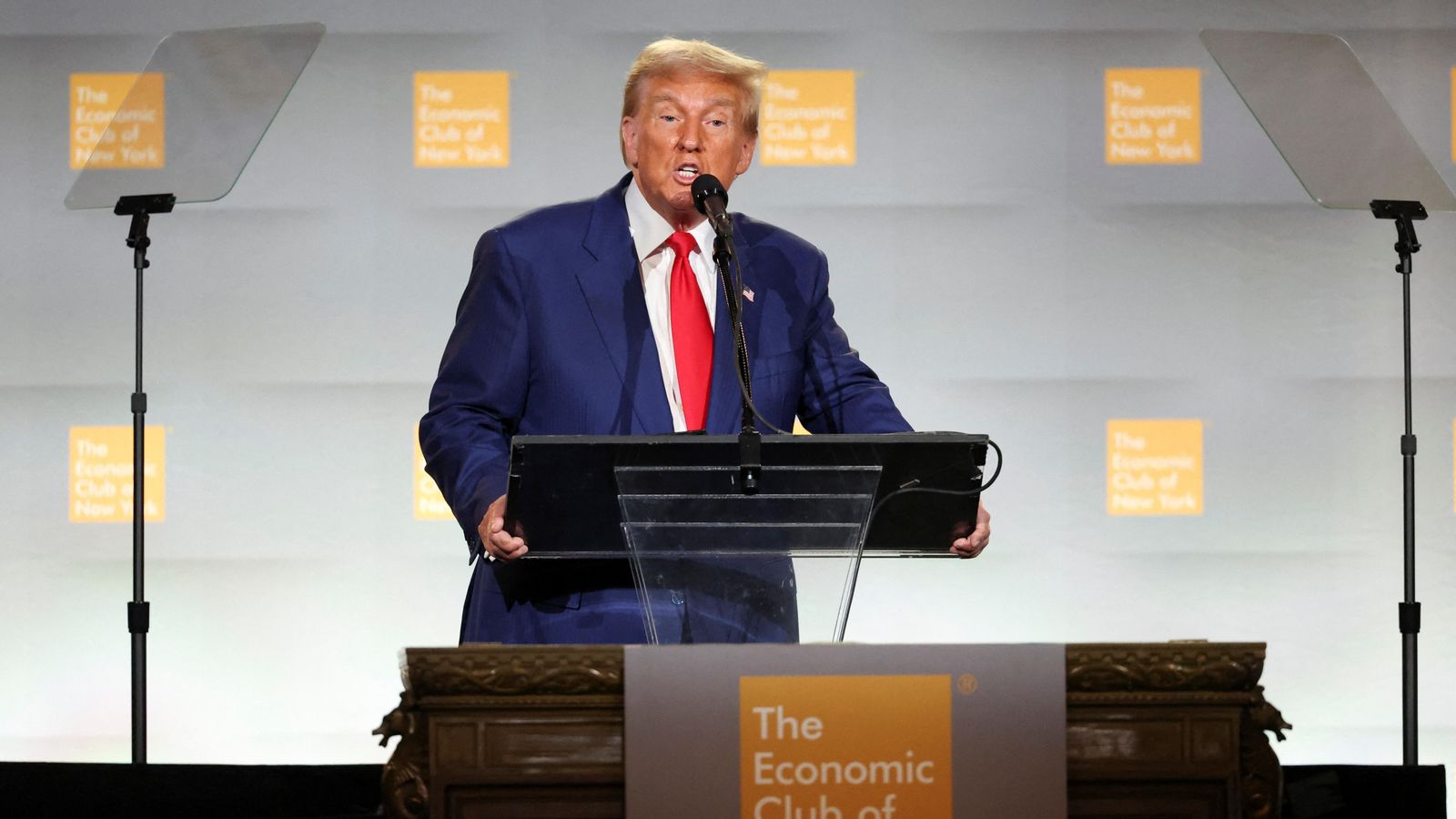 Trump intervé en el Club Econòmic de Nova York, este dijous Trump intervé en el Club Econòmic de Nova York, este dijous
