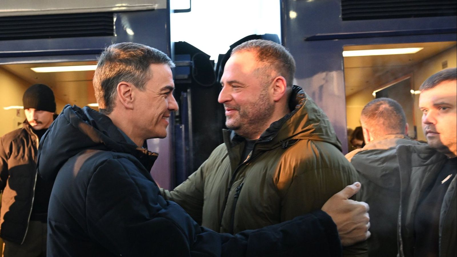 El president del govern espanyol, Pedro Sánchez, arriba a Ucraïna