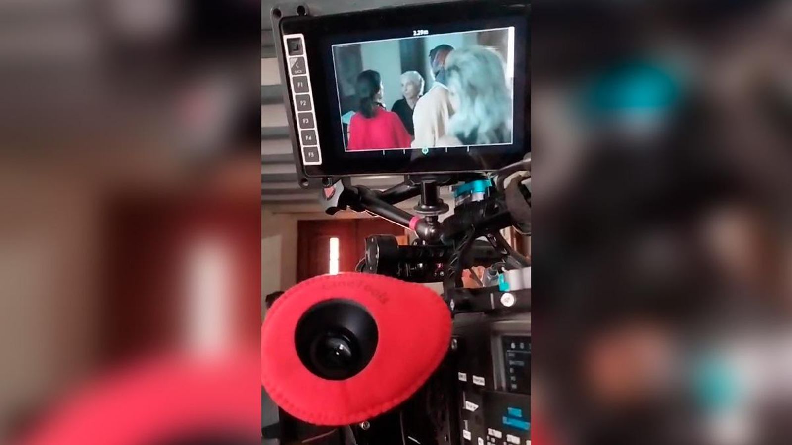 Imatge del rodatge de 'La buena letra'