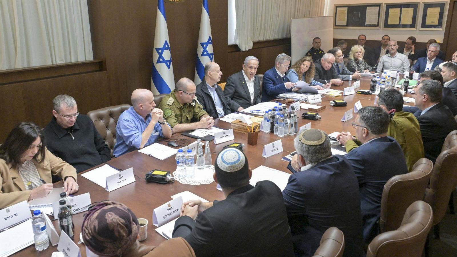 Reunió de l'Oficina del primer ministre israelià, Benjamín Netanyahu