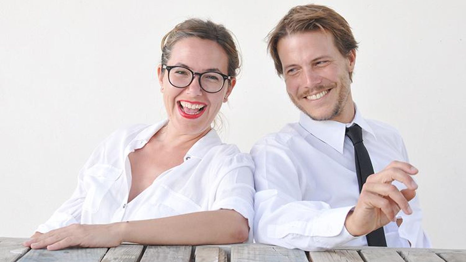 La dissenyadora Inma Bermúdez amb el seu soci, Moritz Krefter