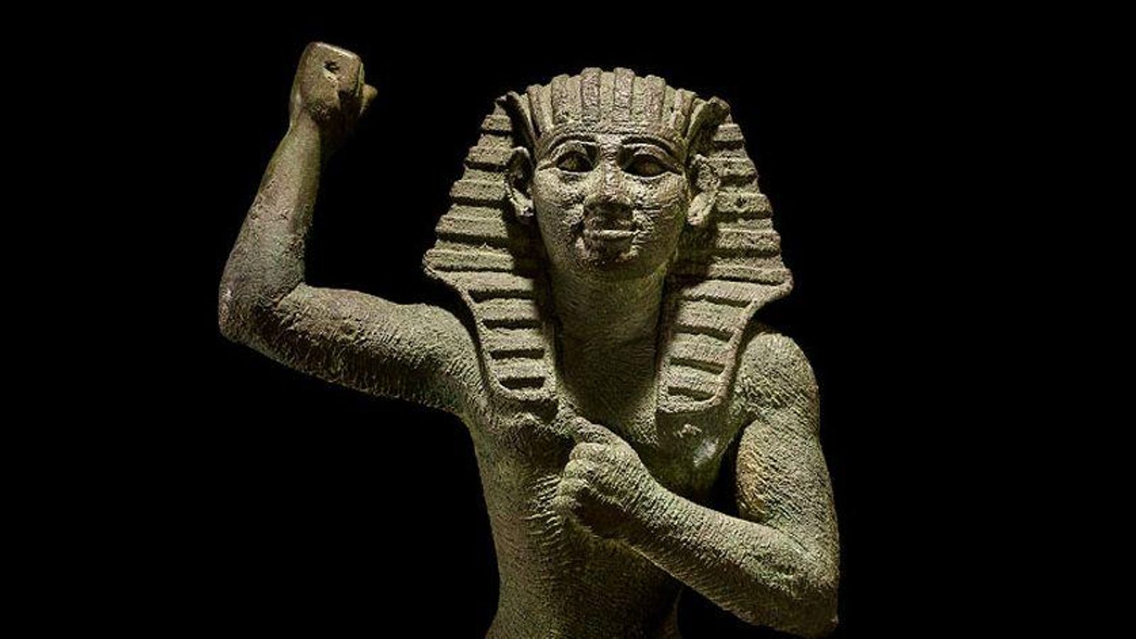 Una de les estàtues que es pot veure en l'exposició 'Faraó. Rei d'Egipte'