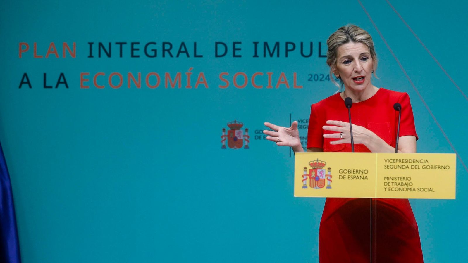 La vicepresidenta i ministra de Treball, Yolanda Díaz, aquest dimecres