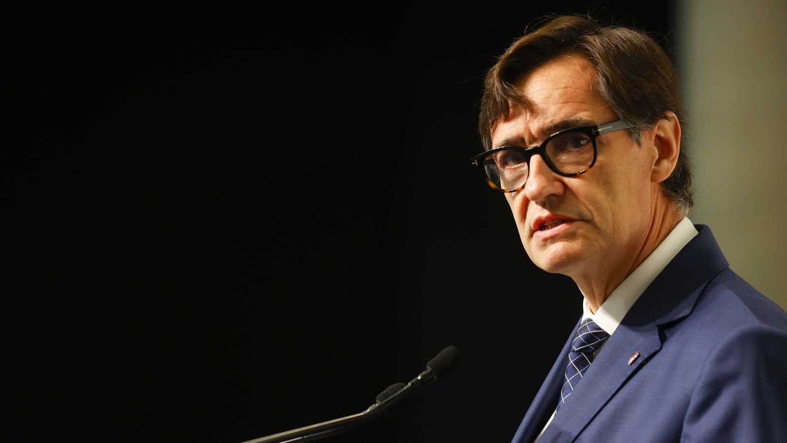 Salvador Illa, en la conferència 'Catalunya, Espanya, Europa', aquest dilluns a Bilbao