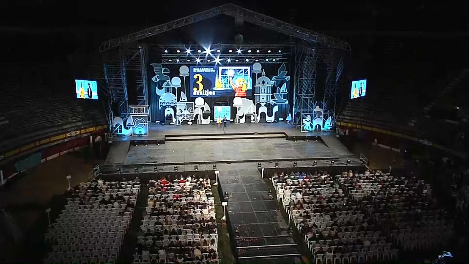 Escenari de l'elecció de la bellesa del foc infantil 2023