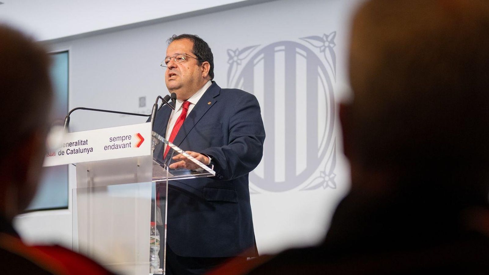 El conseller d'Interior en funcions, Joan Ignasi Elena, este divendres
