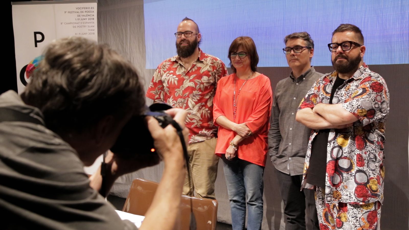 Acte de presentació del festival Vociferio a la sala Carme Teatre