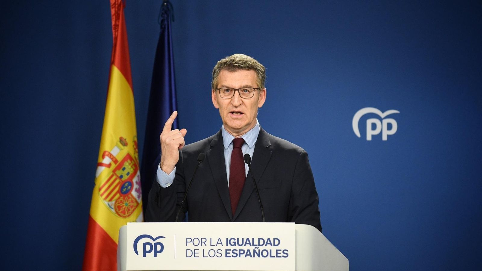 Feijóo, este dijous en la seu nacional del PP