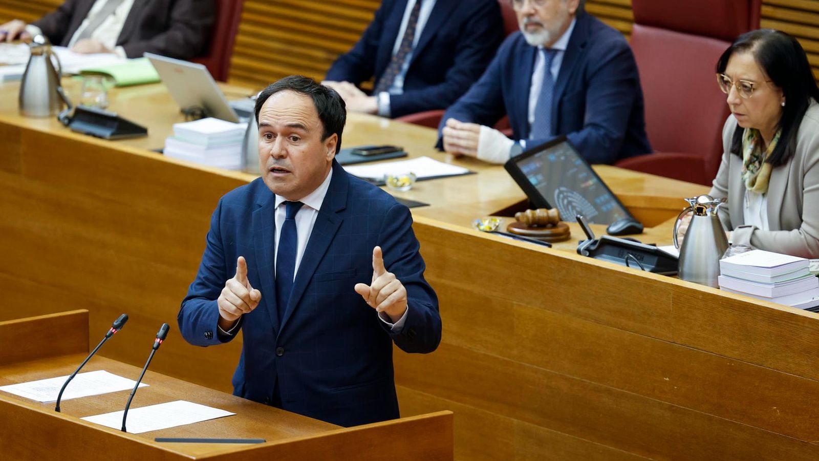 El president Pérez Llorca, este dijous a les Corts