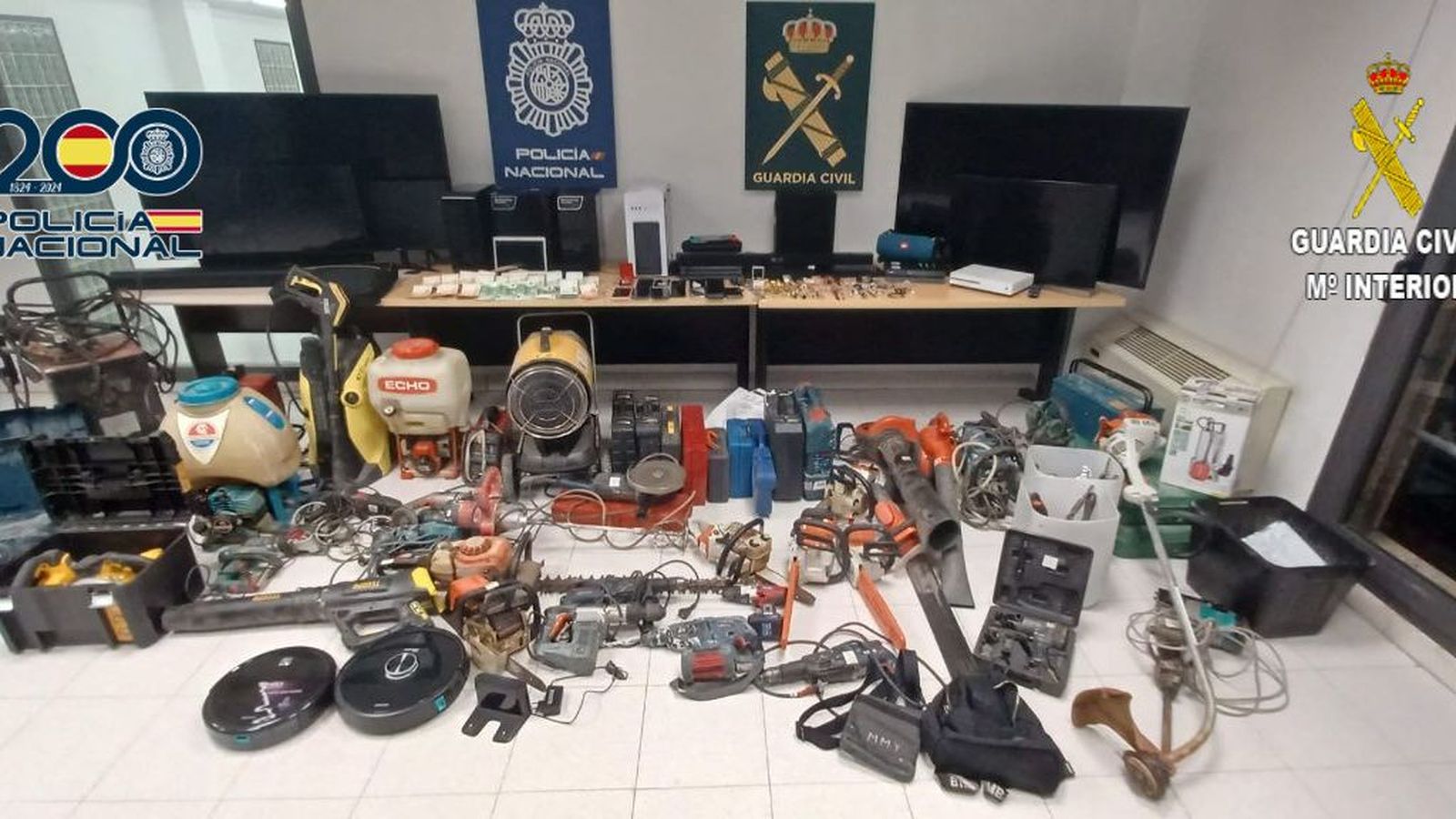 Objectes incautats durant els escorcolls