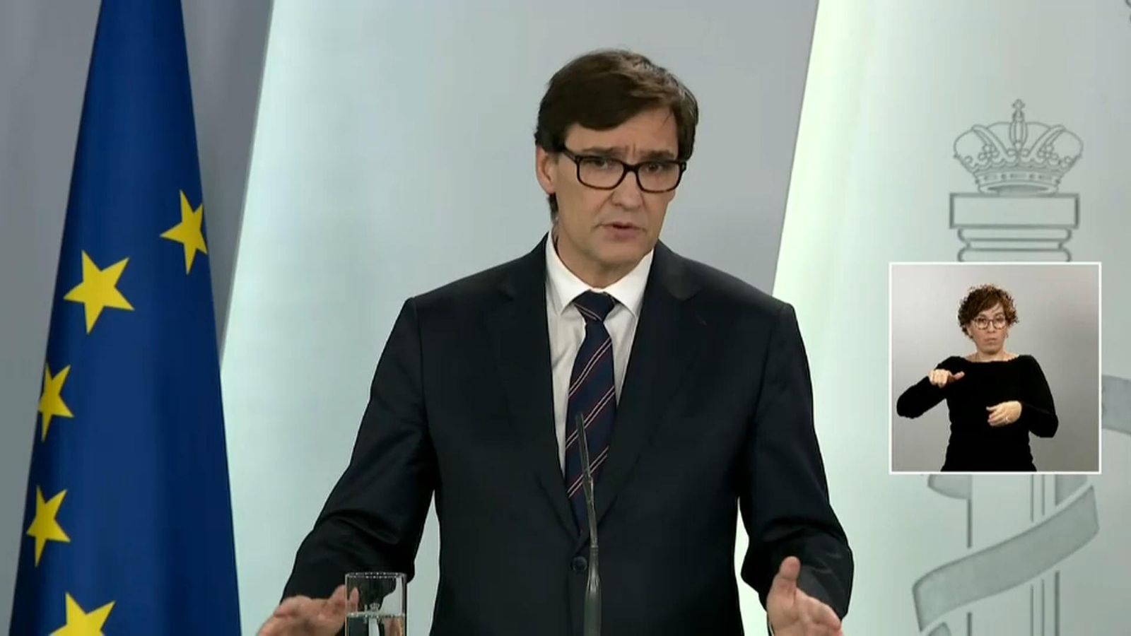 El ministre de Sanitat, Salvador Illa, durant la seua compareixença