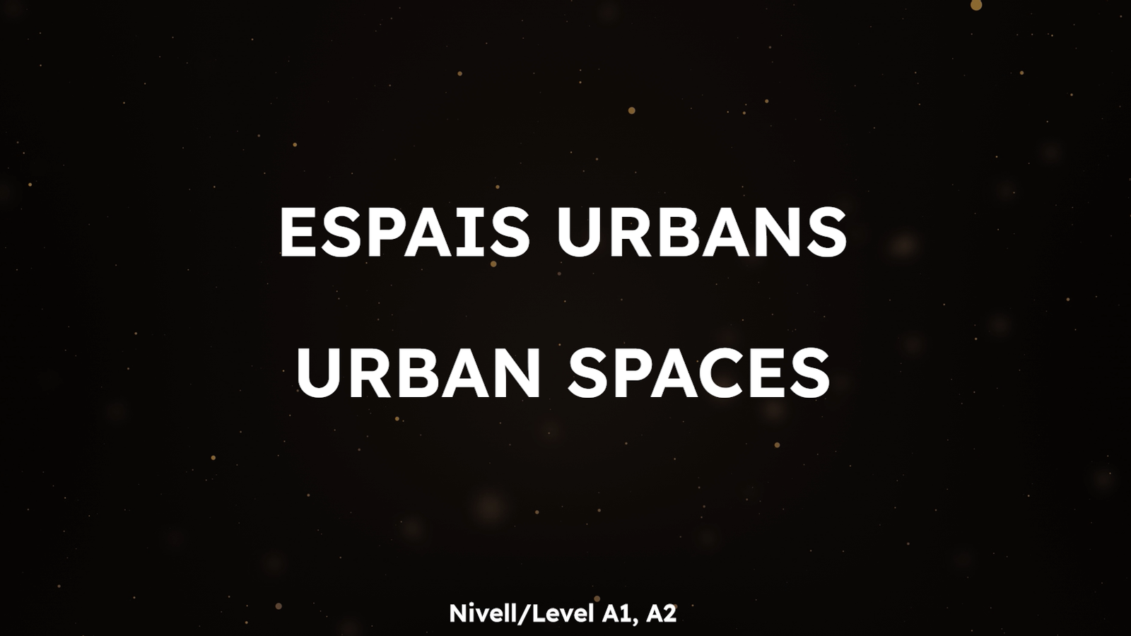 Memory Mots - Urban spaces (A)