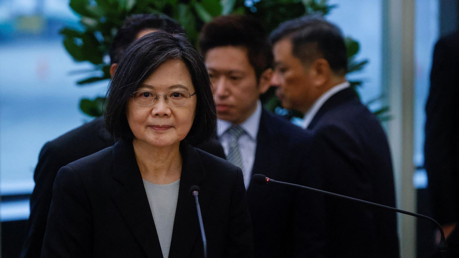 La presidenta de Taiwan Tsai Ing-wen, hores abans d'enlairar-se cap a Amèrica