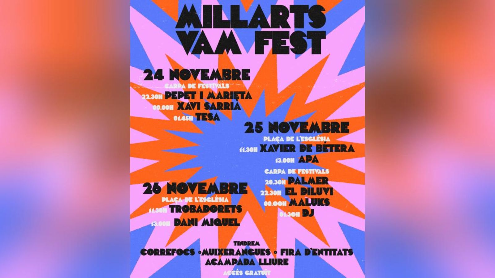 Cartell del Millarts Vam Fest
