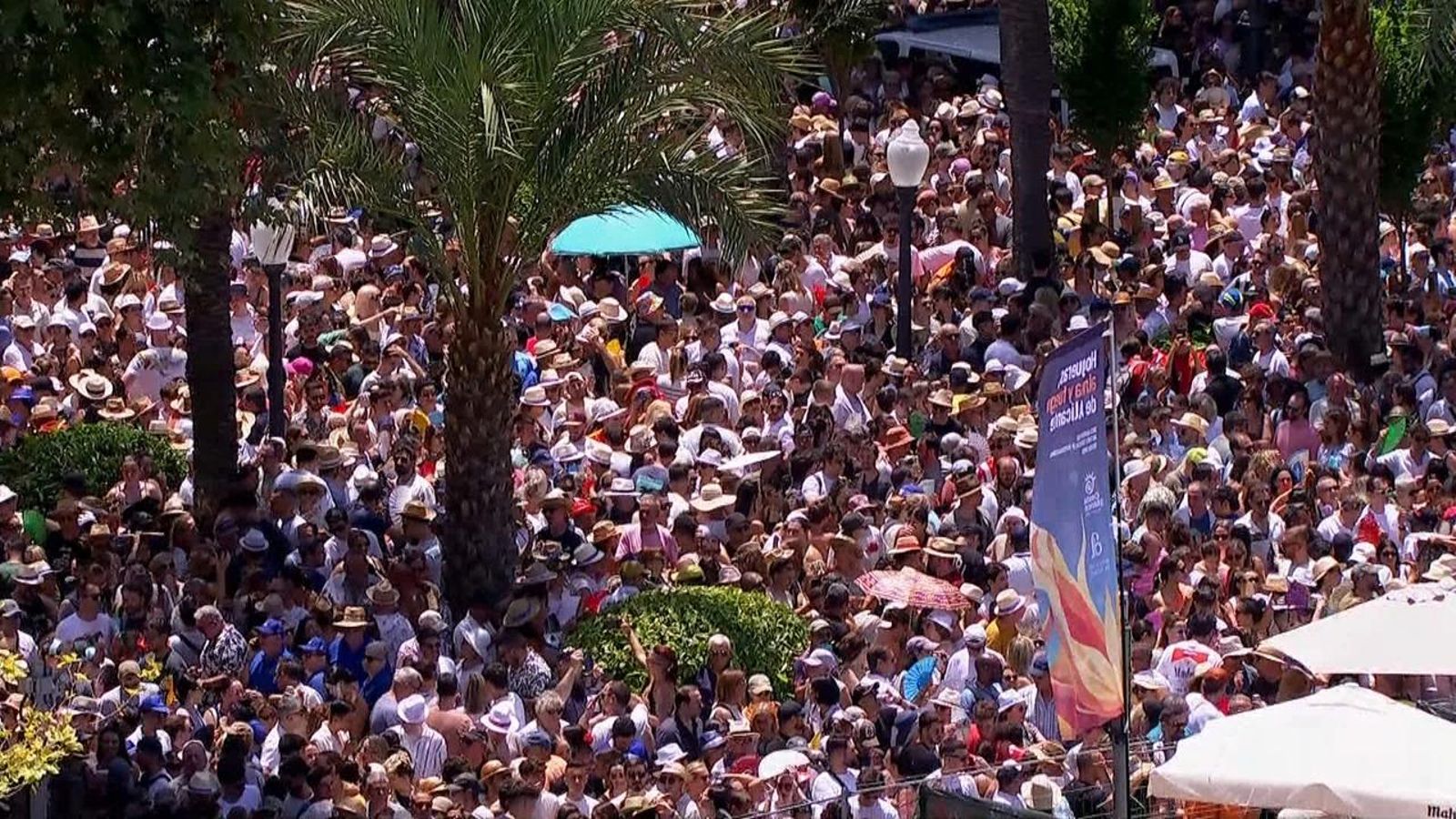 Ple tècnic a Alacant durant les Fogueres