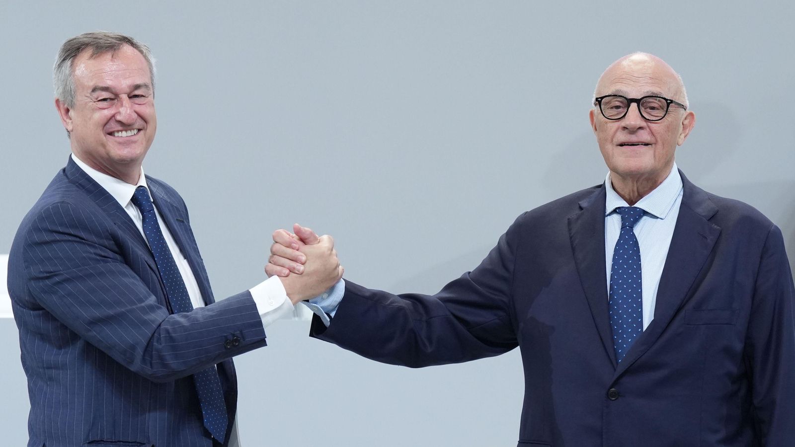 El CEO del Banc Sabadell, César González-Bueno, i el president de l'entitat, Josep Oliu