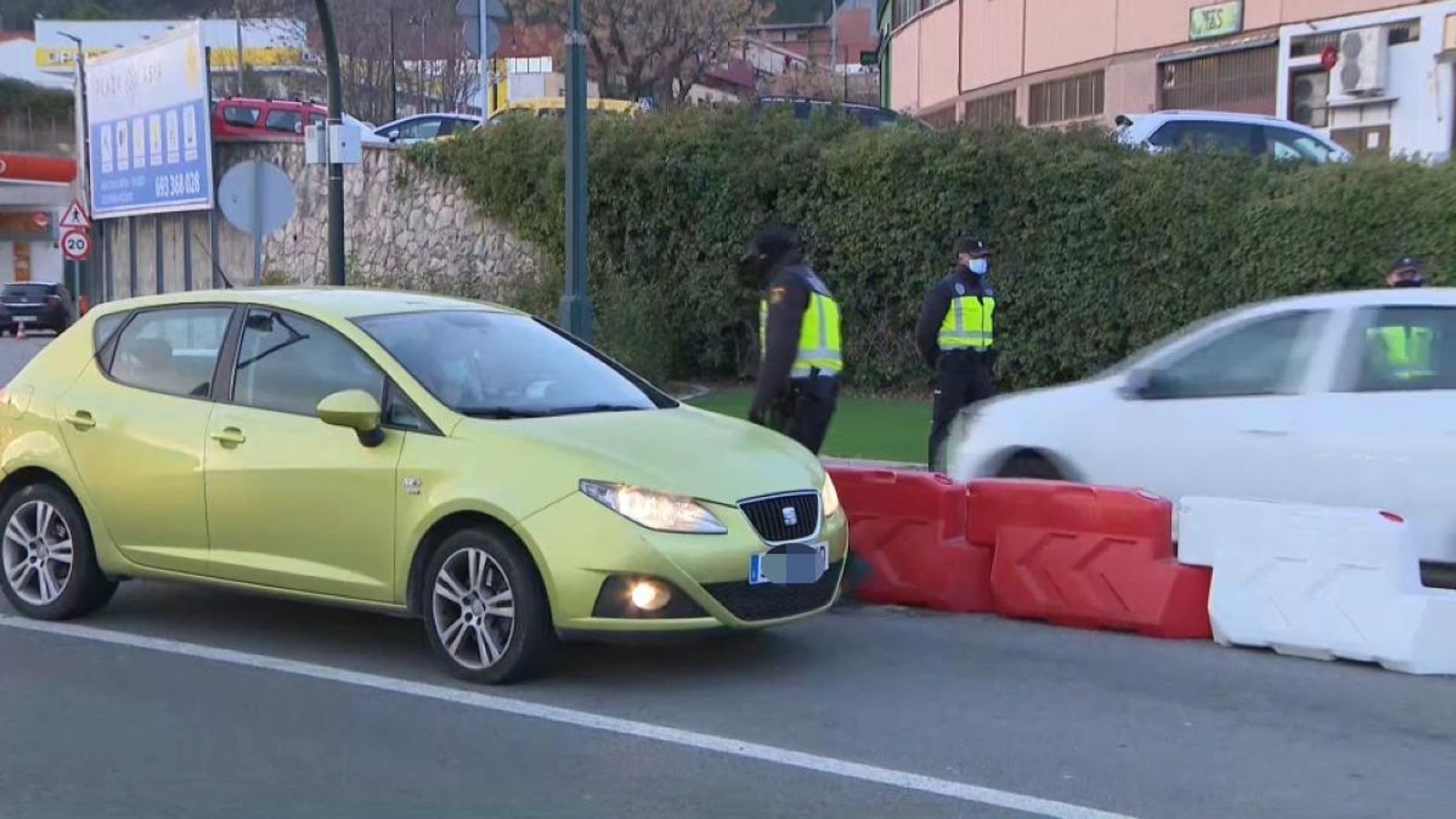 Imatge d'arxiu d'un control policial Imatge d'arxiu d'un control policial