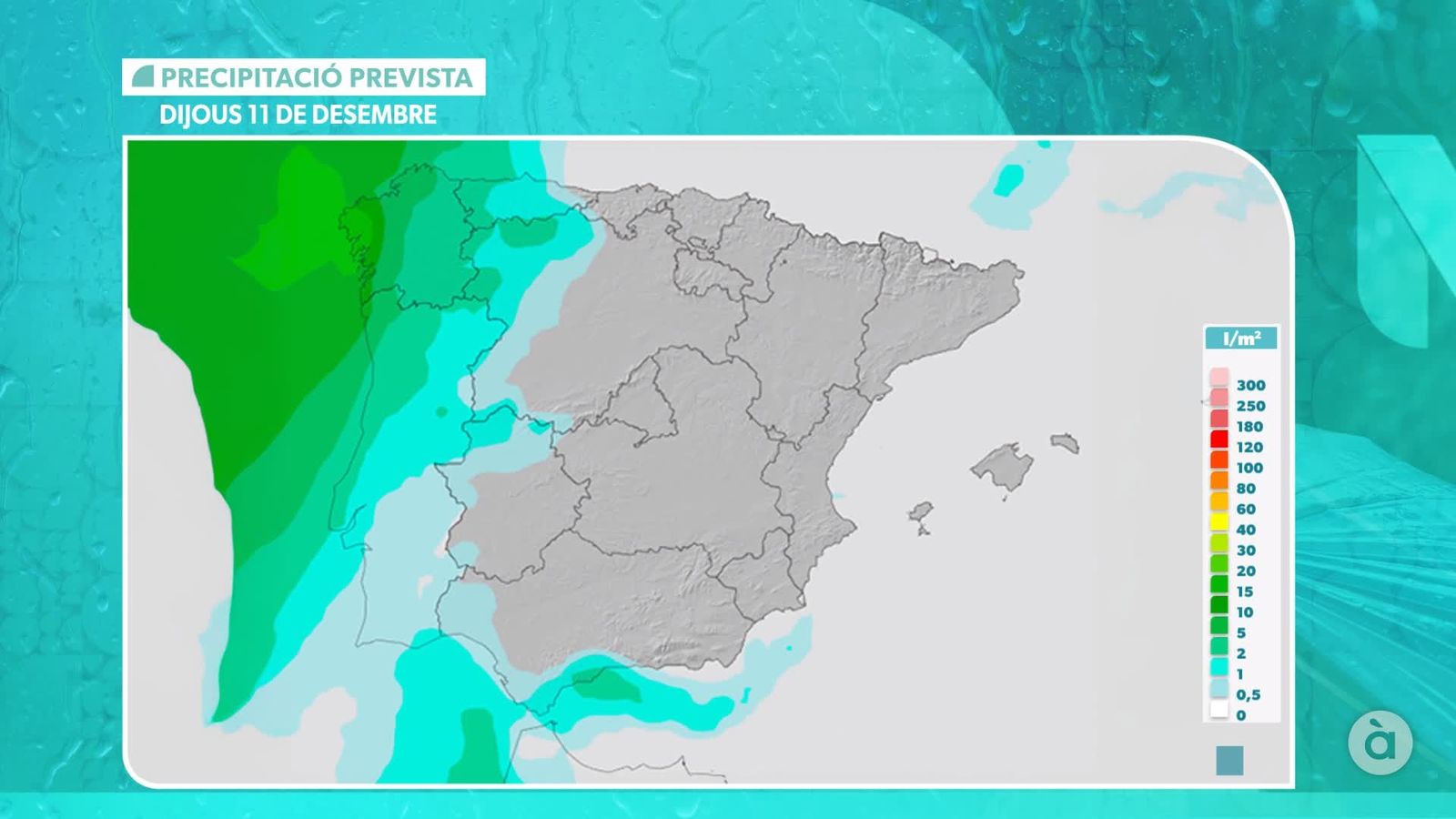 Més núvols i ruixats dèbils el cap de setmana