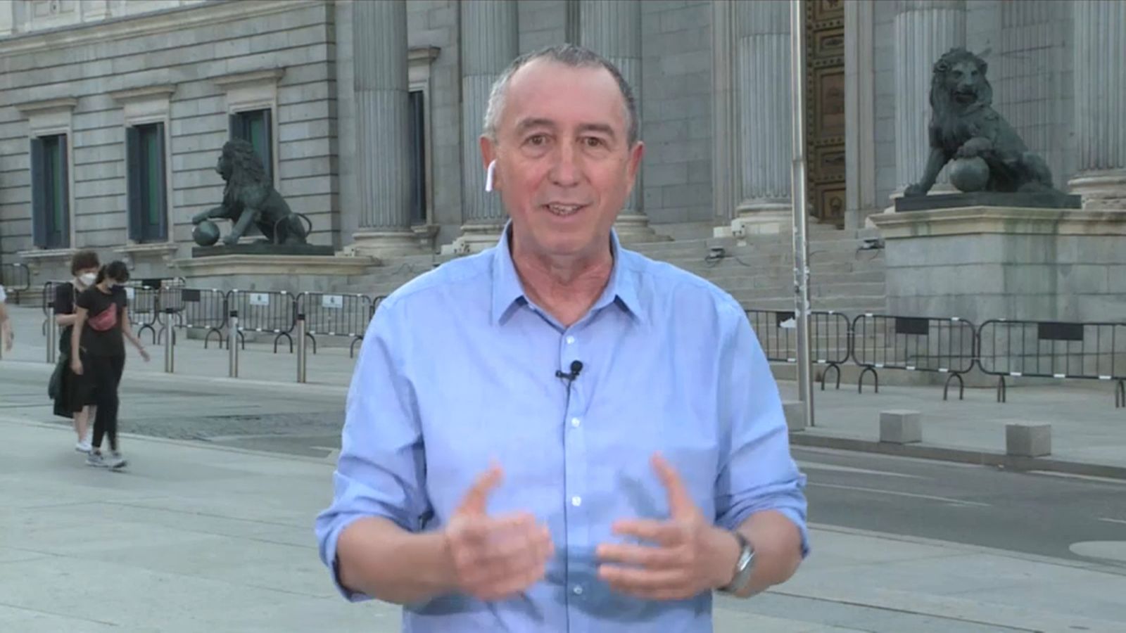 El diputat de Compromís al Congrés Joan Baldoví durant l'entrevista en l'informatiu Les Notícies de la Nit